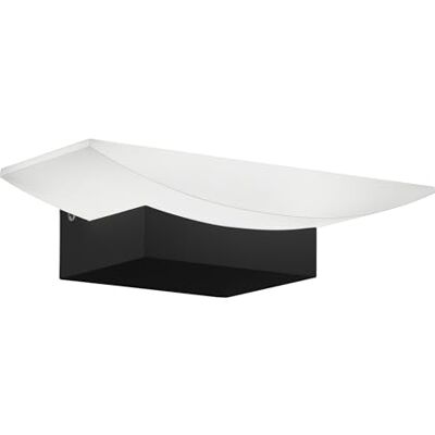 EGLO Metrass Led-wandlamp, 1 vlam, wandverlichting voor binnen, van aluminium en kunststof, woonkamerlamp in zwart, gesatineerd, warm wit EGLO Metrass Led-wandlamp, 1 vlam, wandverlichting voor binnen, van aluminium en kunststof, woonkamerlamp in zwart, gesatineerd, warm wit