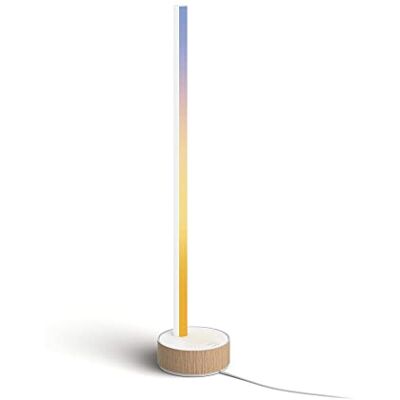 Philips Gradient Signe Tafellamp Wit en Gekleurd Licht Voor Slaapkamer en Woonkamer Dimbaar Houtkleurig Philips Gradient Signe Tafellamp Wit en Gekleurd Licht Voor Slaapkamer en Woonkamer Dimbaar Houtkleurig