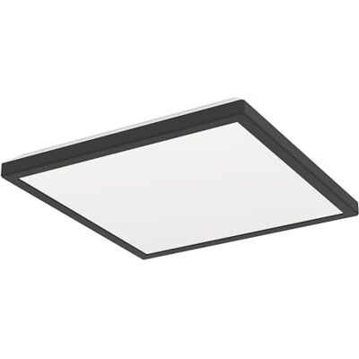 EGLO Rovito LED Opbouw Plafondlamp Vierkante Plafondlamp Badkamer Verlichting Zwart Wit Kunststof Warm Wit Koel Wit IP44, 29x29 cm EGLO Rovito LED Opbouw Plafondlamp Vierkante Plafondlamp Badkamer Verlichting Zwart Wit Kunststof Warm Wit Koel Wit IP44, 29x29 cm