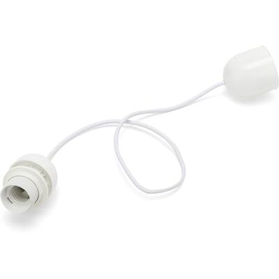 Velamp Voorgemonteerde ophanging met 65 cm kabel en E27 fitting wit Velamp Voorgemonteerde ophanging met 65 cm kabel en E27 fitting wit