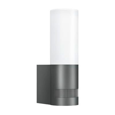 Steinel LED-buitenlamp met sensor L 605 S, 11,3 W, 729 lm, IR-sensor, registratiehoek: 180°, reikwijdte: 10 m, LED-module, IP44, opaalglas, antraciet Steinel LED-buitenlamp met sensor L 605 S, 11,3 W, 729 lm, IR-sensor, registratiehoek: 180°, reikwijdte: 10 m, LED-module, IP44, opaalglas, antraciet