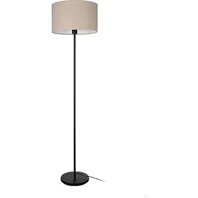 EGLO Vloerlamp Feniglia, binnenlamp met voet, woonkamerlamp van zwart metaal met lampenkap van natuurlijk linnen, verlichting met fitting E27, 151 cm EGLO Vloerlamp Feniglia, binnenlamp met voet, woonkamerlamp van zwart metaal met lampenkap van natuurlijk linnen, verlichting met fitting E27, 151 cm