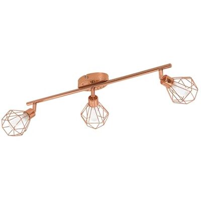 EGLO Zapata Led-plafondlamp, 3 spots, van metaal en gesatineerd glas, woonkamerlamp in koper en wit, halverlichting, inclusief G9-lampen, warmwit EGLO Zapata Led-plafondlamp, 3 spots, van metaal en gesatineerd glas, woonkamerlamp in koper en wit, halverlichting, inclusief G9-lampen, warmwit