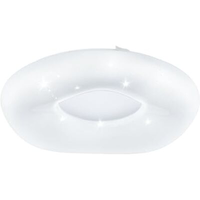 EGLO Zamudilo Led-plafondlamp, 1 lamp met kristaleffect, van staal, kunststof, wit, nikkel-mat, met afstandsbediening, kleurtemperatuurverandering (warm-koud), nachtlampje, dimbaar, diameter 40 cm EGLO Zamudilo Led-plafondlamp, 1 lamp met kristaleffect, van staal, kunststof, wit, nikkel-mat, met afstandsbediening, kleurtemperatuurverandering (warm-koud), nachtlampje, dimbaar, diameter 40 cm