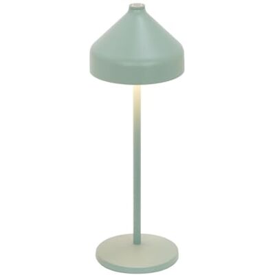 Zafferano , Amelie Lamp, oplaadbare tafellamp, draadloos, met touch-bediening, geschikt voor woonkamer en buiten, dimmer, 2200-3000 K, hoogte 34 cm, kleur bladgroen Zafferano , Amelie Lamp, oplaadbare tafellamp, draadloos, met touch-bediening, geschikt voor woonkamer en buiten, dimmer, 2200-3000 K, hoogte 34 cm, kleur bladgroen