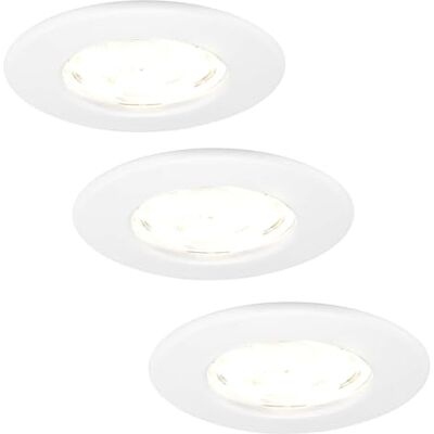 Ledvion Set van 3 led-inbouwspots, deelbaar, 5 W, 2700 K, Ø 84 mm, IP65, wit Ledvion Set van 3 led-inbouwspots, deelbaar, 5 W, 2700 K, Ø 84 mm, IP65, wit
