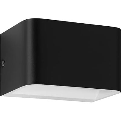 EGLO LED Binnenwandlamp Sania 4, up and down verlichting, zwart-wit aluminium wandlamp, spot voor entree en woonkamer, warm wit, 13 x 8 cm EGLO LED Binnenwandlamp Sania 4, up and down verlichting, zwart-wit aluminium wandlamp, spot voor entree en woonkamer, warm wit, 13 x 8 cm