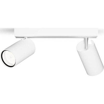 Philips Idris Spot Plafondspot Spatwaterdicht IP44-5W Wit Badkamerlamp Twee lichtpunten Alleen geschikt voor LED-spots Philips Idris Spot Plafondspot Spatwaterdicht IP44-5W Wit Badkamerlamp Twee lichtpunten Alleen geschikt voor LED-spots