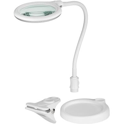goobay 60359 LED loeplamp, vergrootglas met voet, vrijstaand vergrootglas, stroomverbruik 6 W, kleurtemperatuur 6200 K, lichtstroom 480 lm, wit goobay 60359 LED loeplamp, vergrootglas met voet, vrijstaand vergrootglas, stroomverbruik 6 W, kleurtemperatuur 6200 K, lichtstroom 480 lm, wit