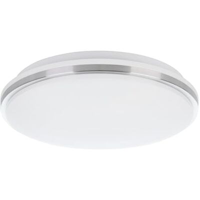 EGLO LED plafondlamp MARUNELLA, wandlamp Ø 34 cm trapsgewijs dimbaar, plafondlamp modern van staal in nikkel-mat en wit kunststof, woonkamerlamp neutraal wit EGLO LED plafondlamp MARUNELLA, wandlamp Ø 34 cm trapsgewijs dimbaar, plafondlamp modern van staal in nikkel-mat en wit kunststof, woonkamerlamp neutraal wit