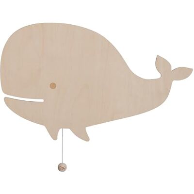 BO BABY'S ONLY Baby's Only Wonder Walvis Wandlamp, bruin, 23 x 38 cm BO BABY'S ONLY Baby's Only Wonder Walvis Wandlamp, bruin, 23 x 38 cm