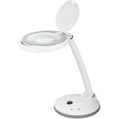 goobay 60363 Dimbare led-vergrootlamp met houder, staand vergrootglas, vermogen 6 W, kleurtemperatuur 6500 K, lichtstroom 450 lm, bedrijfsspanning 230 V (AC), wit goobay 60363 Dimbare led-vergrootlamp met houder, staand vergrootglas, vermogen 6 W, kleurtemperatuur 6500 K, lichtstroom 450 lm, bedrijfsspanning 230 V (AC), wit