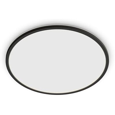 Philips Superslim LED-plafondlamp, zwart, warmwit, 22 W, super slank design, dimbaar, geïntegreerde LED-lamp Philips Superslim LED-plafondlamp, zwart, warmwit, 22 W, super slank design, dimbaar, geïntegreerde LED-lamp