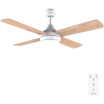 Cecotec Energysilence Aero 4250 DC plafondventilator, 40 W, DC-motor, diameter 42 inch met 4 omkeerbare messen, ledlicht, afstandsbediening, timer, 6 snelheden Cecotec Energysilence Aero 4250 DC plafondventilator, 40 W, DC-motor, diameter 42 inch met 4 omkeerbare messen, ledlicht, afstandsbediening, timer, 6 snelheden