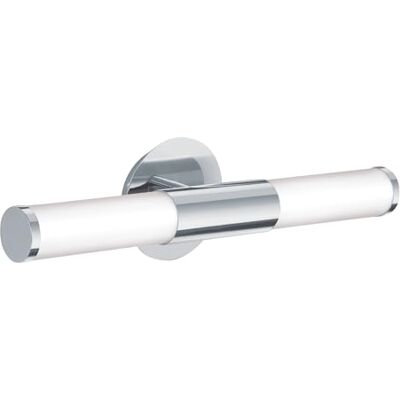 EGLO Wandlamp Palmera, 2-lichts spiegellamp, wandlamp van metaal en opaalmat glas, badkamerlamp in chroom, wit, geschikt voor vochtige ruimtes, IP44, E14 EGLO Wandlamp Palmera, 2-lichts spiegellamp, wandlamp van metaal en opaalmat glas, badkamerlamp in chroom, wit, geschikt voor vochtige ruimtes, IP44, E14