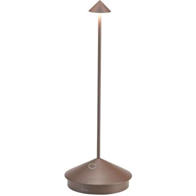 Zafferano , Pina lamp, oplaadbare en draadloze tafellamp met touch-bediening, geschikt voor woonkamer en buiten, dimmer, 2200-3000 K, hoogte 29 cm, kleur Corten Zafferano , Pina lamp, oplaadbare en draadloze tafellamp met touch-bediening, geschikt voor woonkamer en buiten, dimmer, 2200-3000 K, hoogte 29 cm, kleur Corten