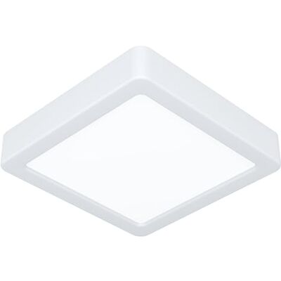 EGLO Fueva 6 led-plafondlamp, vierkante plafondlamp, kantoorverlichting, opbouwlamp van kunststof, wit, warm wit, koud, 15 x 15 cm EGLO Fueva 6 led-plafondlamp, vierkante plafondlamp, kantoorverlichting, opbouwlamp van kunststof, wit, warm wit, koud, 15 x 15 cm