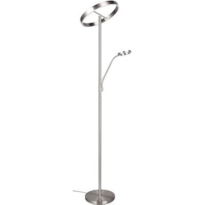 Trio Leuchten WILLIS 449510207 led-vloerlamp, mat nikkel metaal, 39 + 5,5 watt LED, lichtkleur verstelbaar, dimbaar Trio Leuchten WILLIS 449510207 led-vloerlamp, mat nikkel metaal, 39 + 5,5 watt LED, lichtkleur verstelbaar, dimbaar
