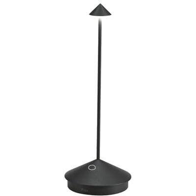 Zafferano , Pina lamp, oplaadbare en draadloze tafellamp met touch-bediening, geschikt voor woonkamer en buiten, dimmer, 2200-3000 K, hoogte 29 cm, kleur: zwart Zafferano , Pina lamp, oplaadbare en draadloze tafellamp met touch-bediening, geschikt voor woonkamer en buiten, dimmer, 2200-3000 K, hoogte 29 cm, kleur: zwart