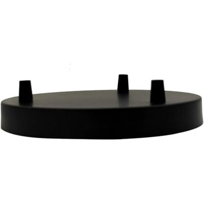 LEDSone Plafondrozet zwart, perfect voor flexibele stoffen kabel, plafondlamp van metaal met accessoires voor plafondlamp en wandlamp (200 mm) LEDSone Plafondrozet zwart, perfect voor flexibele stoffen kabel, plafondlamp van metaal met accessoires voor plafondlamp en wandlamp (200 mm)