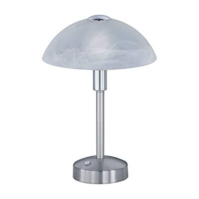 Trio Leuchten Donna 525790107 led-tafellamp, albastglas, wit, metaal, 4 W, mat nikkel, 4 touch-toetsen Trio Leuchten Donna 525790107 led-tafellamp, albastglas, wit, metaal, 4 W, mat nikkel, 4 touch-toetsen