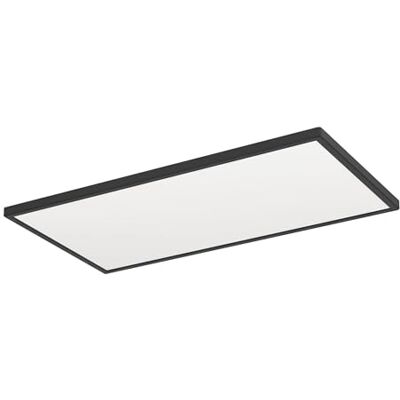 EGLO Rovito Led-plafondlamp, plafondlamp, rechthoekig, badkamerverlichting, kunststof, zwart/wit, warm wit, IP44, 57 x 30 cm EGLO Rovito Led-plafondlamp, plafondlamp, rechthoekig, badkamerverlichting, kunststof, zwart/wit, warm wit, IP44, 57 x 30 cm