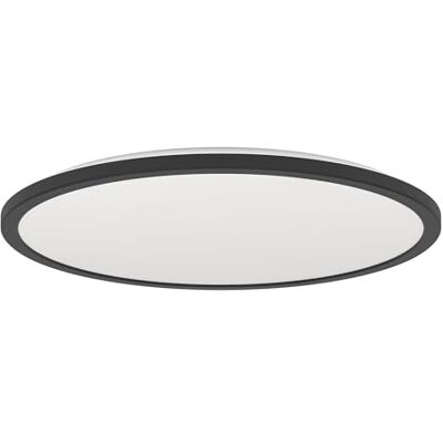 EGLO Rovito LED Opbouwplafondlamp, ronde plafondlamp, badkamerverlichting van kunststof zwart en wit, warm wit koud wit, IP44, Ø 50 cm EGLO Rovito LED Opbouwplafondlamp, ronde plafondlamp, badkamerverlichting van kunststof zwart en wit, warm wit koud wit, IP44, Ø 50 cm