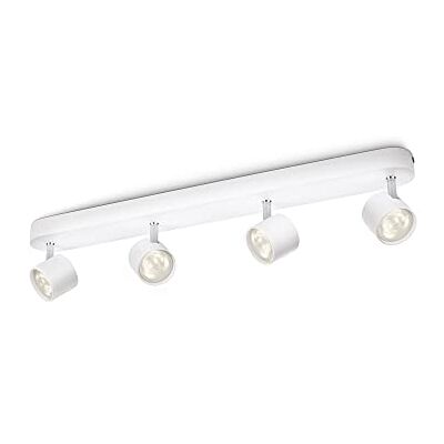 Philips Star opbouwspot 4-lichts – wit – dimbaar – draaibare spots – geïntegreerde ledlampen – metaal Philips Star opbouwspot 4-lichts – wit – dimbaar – draaibare spots – geïntegreerde ledlampen – metaal