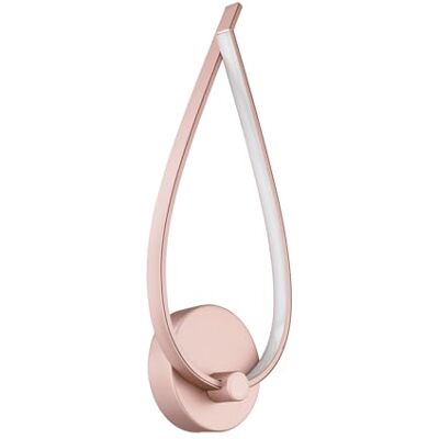 EGLO Palozza Led-wandlamp, 1 lichtpunt, wandspot binnen van aluminium en kunststof, woonkamerlamp, hallamp in roségoud, wit EGLO Palozza Led-wandlamp, 1 lichtpunt, wandspot binnen van aluminium en kunststof, woonkamerlamp, hallamp in roségoud, wit