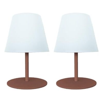 Lumisky TWINS Terracota draadloze led-tafellampen H16cm set van 2 Lumisky TWINS Terracota draadloze led-tafellampen H16cm set van 2
