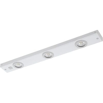 EGLO LED onderbouwlamp Kob LED, 3-vlammige onderkastverlichting keuken van metaal in wit, keuken lamp met tuimelschakelaar, LED keuken lamp warm wit EGLO LED onderbouwlamp Kob LED, 3-vlammige onderkastverlichting keuken van metaal in wit, keuken lamp met tuimelschakelaar, LED keuken lamp warm wit
