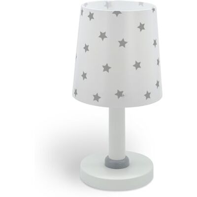 Dalber 82211B Nachtlampje voor kinderkamer, sterrenmotief, wit/grijs, E14 Dalber 82211B Nachtlampje voor kinderkamer, sterrenmotief, wit/grijs, E14