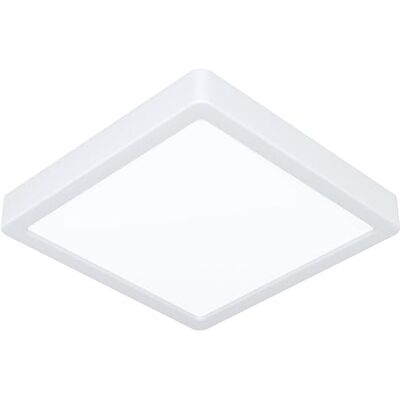EGLO Fueva 6 led-plafondlamp, vierkante plafondlamp, kantoorverlichting, opbouwlamp van kunststof, wit, warm wit, koud, 22 x 22 cm EGLO Fueva 6 led-plafondlamp, vierkante plafondlamp, kantoorverlichting, opbouwlamp van kunststof, wit, warm wit, koud, 22 x 22 cm
