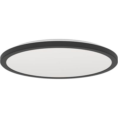 EGLO Rovito LED Opbouwplafondlamp, ronde plafondlamp, badkamerverlichting van kunststof zwart en wit, warm wit koud wit, IP44, Ø 39 cm EGLO Rovito LED Opbouwplafondlamp, ronde plafondlamp, badkamerverlichting van kunststof zwart en wit, warm wit koud wit, IP44, Ø 39 cm