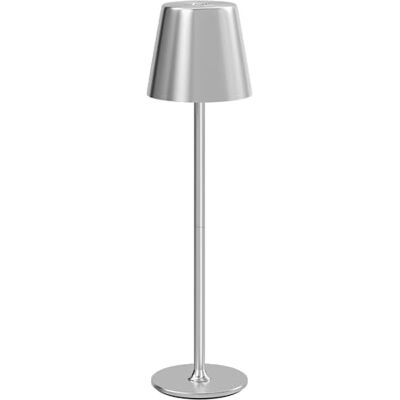 UPXNBOR Draadloze bedlamp voor slaapkamer, nachtlampje voor kinderen en volwassenen, decoratieve led-tafellamp, 3 helderheidsniveaus, metalen behuizing, dubbele batterij, oplaadbaar via USB, zilver UPXNBOR Draadloze bedlamp voor slaapkamer, nachtlampje voor kinderen en volwassenen, decoratieve led-tafellamp, 3 helderheidsniveaus, metalen behuizing, dubbele batterij, oplaadbaar via USB, zilver