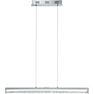 EGLO LED kristallen pendellamp CARDITO 1, pendellamp met 1 lichtbron, hanglamp in aluminium, staal, kleur: chroom, glas: kristalhelder, touch dimbaar, lichtkleur instelbaar EGLO LED kristallen pendellamp CARDITO 1, pendellamp met 1 lichtbron, hanglamp in aluminium, staal, kleur: chroom, glas: kristalhelder, touch dimbaar, lichtkleur instelbaar