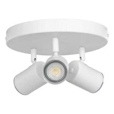 EGLO Consuma Plafondlamp, 1, 3 spots draaibaar, plafondlamp, badkamer, armatuur, staal, wit, GU10-fitting, IP44, Ø 25 cm EGLO Consuma Plafondlamp, 1, 3 spots draaibaar, plafondlamp, badkamer, armatuur, staal, wit, GU10-fitting, IP44, Ø 25 cm