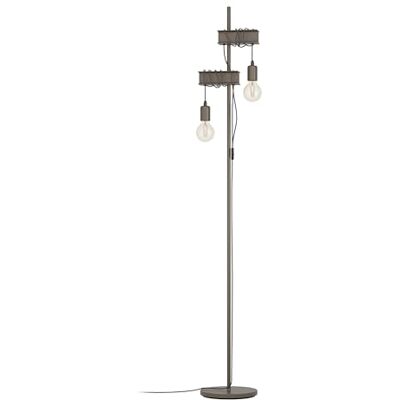 EGLO Townshend 4 Staande lamp, 2-lichts staande lamp vintage, industrieel, vloerlamp van metaal, woonkamerlamp in antiek bruin, lamp met schakelaar, E27 fitting EGLO Townshend 4 Staande lamp, 2-lichts staande lamp vintage, industrieel, vloerlamp van metaal, woonkamerlamp in antiek bruin, lamp met schakelaar, E27 fitting