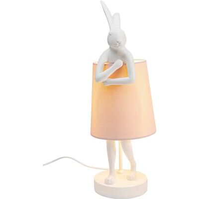 KARE Konijn design tafellamp roze en wit tafellamp bedlampje diermotief bureaulamp kinderen tuimelschakelaar kabel lamp niet inbegrepen 50 x 17 x 20 cm KARE Konijn design tafellamp roze en wit tafellamp bedlampje diermotief bureaulamp kinderen tuimelschakelaar kabel lamp niet inbegrepen 50 x 17 x 20 cm