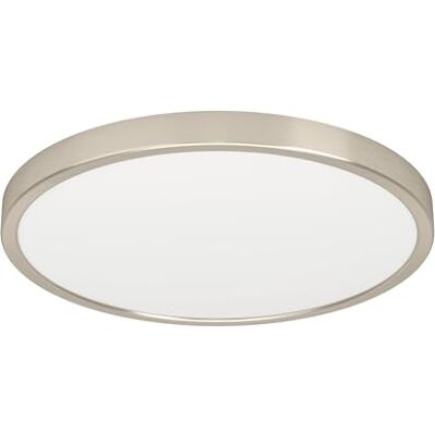 EGLO Fueva 6 led-plafondlamp, ronde plafondlamp, bureauverlichting, opbouwlamp van zilverkleurig metaal en kunststof, wit, warm wit koud wit, ø 39 cm EGLO Fueva 6 led-plafondlamp, ronde plafondlamp, bureauverlichting, opbouwlamp van zilverkleurig metaal en kunststof, wit, warm wit koud wit, ø 39 cm