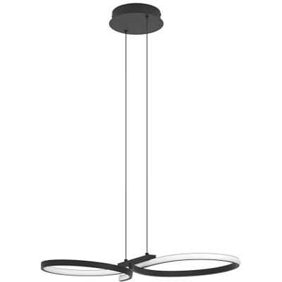 EGLO Serpins LED hanglamp plafondlamp gebogen design kroonluchter eetkamer kroonluchter zwart metaal wit kunststof warm wit 66 x 30 cm EGLO Serpins LED hanglamp plafondlamp gebogen design kroonluchter eetkamer kroonluchter zwart metaal wit kunststof warm wit 66 x 30 cm
