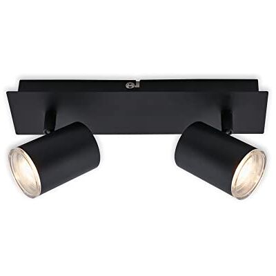 Briloner Leuchten 2731-025 Badkamerplafondlamp, draaibare spot, 2 leds/GU10, IP44, zwart, 290 x 99 x 112 mm (l x b x h) Briloner Leuchten 2731-025 Badkamerplafondlamp, draaibare spot, 2 leds/GU10, IP44, zwart, 290 x 99 x 112 mm (l x b x h)