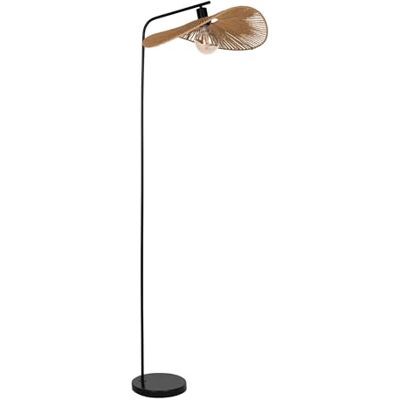 EGLO Siruela Vloerlamp, Boheemse vloerlamp, staande lamp, Japanse stijl, metaal en papier, FSC-gecertificeerd, zwart en bruin, E27 fitting, H 160 cm EGLO Siruela Vloerlamp, Boheemse vloerlamp, staande lamp, Japanse stijl, metaal en papier, FSC-gecertificeerd, zwart en bruin, E27 fitting, H 160 cm