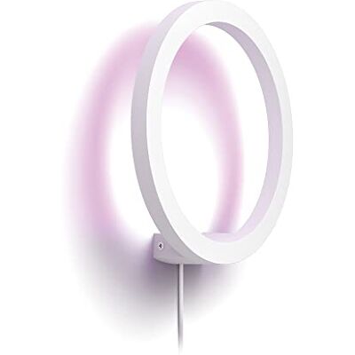 Philips Sana Wandlamp Duurzame led-verlichting Wit in gekleurd licht Dimbaar Verbind met Hue Bluetooth of Bridge Werkt met Alexa en Google Home Wit Philips Sana Wandlamp Duurzame led-verlichting Wit in gekleurd licht Dimbaar Verbind met Hue Bluetooth of Bridge Werkt met Alexa en Google Home Wit
