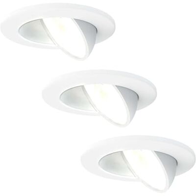 Ledvion Set van 3 led-inbouwspots, wit, deelbaar, 5 W, IP65, CCT, COB, Ø 75 mm, 5 jaar garantie Ledvion Set van 3 led-inbouwspots, wit, deelbaar, 5 W, IP65, CCT, COB, Ø 75 mm, 5 jaar garantie