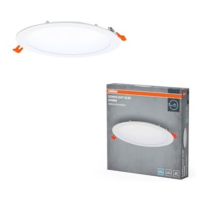 OSRAM Downlight Slim 225 mm, led-inbouwspot, 22 W, koud wit 6500 K, 2000 lumen, slank design, IP20, eenvoudige installatie voor woonkamers en keukens OSRAM Downlight Slim 225 mm, led-inbouwspot, 22 W, koud wit 6500 K, 2000 lumen, slank design, IP20, eenvoudige installatie voor woonkamers en keukens