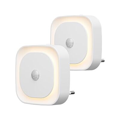 YUNLEX Set van 2 nachtlampjes met bewegingsmelder en schemersensor, 3 sensormodi, dimbaar, warm wit nachtlampje voor kinderen, badkamer, slaapkamer YUNLEX Set van 2 nachtlampjes met bewegingsmelder en schemersensor, 3 sensormodi, dimbaar, warm wit nachtlampje voor kinderen, badkamer, slaapkamer