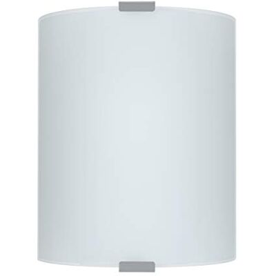 EGLO Grafik Wandlamp, klassieke plafondlamp met 1 lichtpunt, wandlamp van metaal en gesatineerd glas, plafondlamp in zilver en wit, woonkamerlamp, hallamp met E27-fitting, lengte: 18 cm métal et verre satiné, luminaire plafond argenté et blanc, lampe sa EGLO Grafik Wandlamp, klassieke plafondlamp met 1 lichtpunt, wandlamp van metaal en gesatineerd glas, plafondlamp in zilver en wit, woonkamerlamp, hallamp met E27-fitting, lengte: 18 cm métal et verre satiné, luminaire plafond argenté et blanc, lampe sa