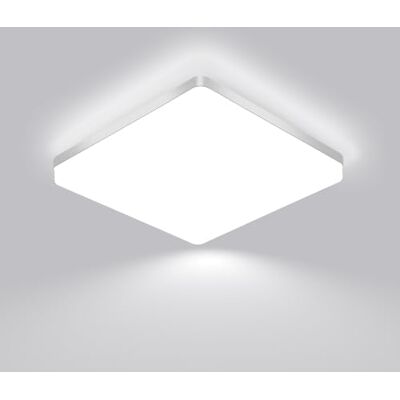 Comely Led-plafondlamp, 30 x 30 cm, 48 W, koudwit, 6500 K, platte plafondlamp, wit, IP44, waterdicht, energiebesparend, ultraplat, voor badkamer, keuken, kantoor, hal, woonkamer Comely Led-plafondlamp, 30 x 30 cm, 48 W, koudwit, 6500 K, platte plafondlamp, wit, IP44, waterdicht, energiebesparend, ultraplat, voor badkamer, keuken, kantoor, hal, woonkamer