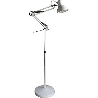 wonderlamp Avati scharnierende vloerlamp, witte staande lamp, in hoogte verstelbaar, lichaam en scharnierkop, 1 x E27-lamp wonderlamp Avati scharnierende vloerlamp, witte staande lamp, in hoogte verstelbaar, lichaam en scharnierkop, 1 x E27-lamp